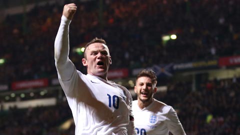 Hàng công ĐT Anh: Rooney sẽ đá trung phong?