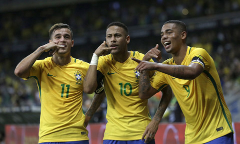 Brazil đã thắng 5 trận liên tiếp