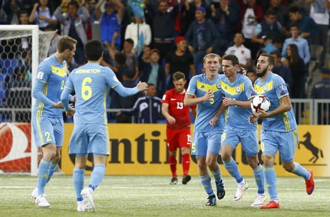 Kazakhstan từng chuyển từ AFC sang UEFA