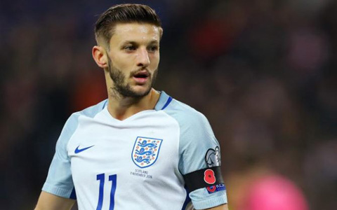 Lallana dính chấn thương khi phục vụ ĐT Anh