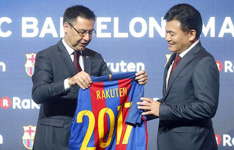 Bản hợp đồng giữa Barca và Rakuten có thể trị giá tới 53 triệu bảng/mùa