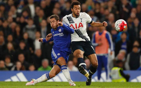 Hazard ghi bàn vào lưới Tottenham trong trận đấu vào tháng 5 vừa qua