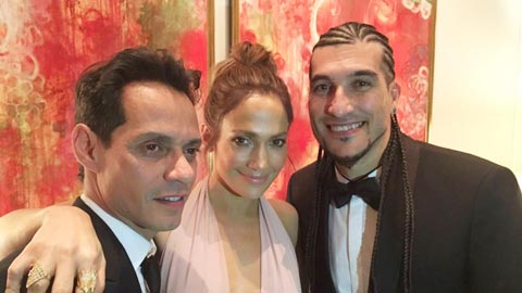 Pinto cùng Marc Anthony và Jennifer Lopez