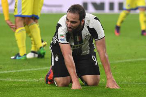 Higuain không thể cống hiến cho Juve trong trận đấu sắp tới