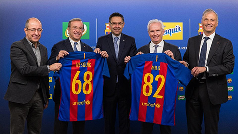 Barca ký hợp đồng 4 năm với Nestle Milo