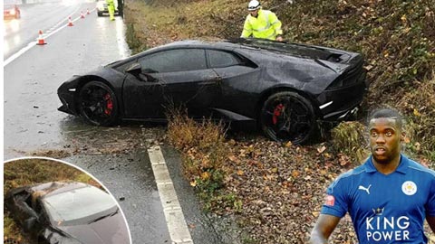 Sao Leicester vẫn cố khoe siêu xe sau tai nạn