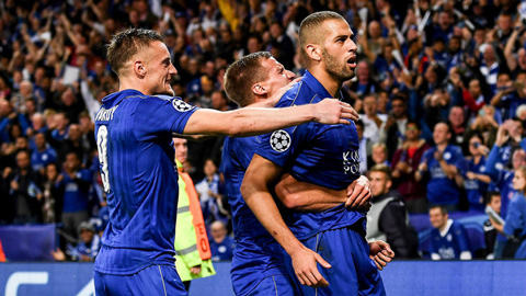Leicester xuất sắc đứng đầu bảng đấu ngay trong lần đầu tham dự Champions League