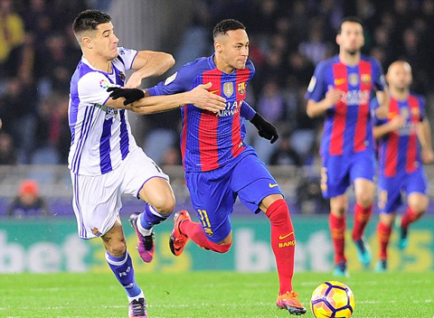 Neymar đã không ghi bàn trong 7 trận gần nhất của Barca