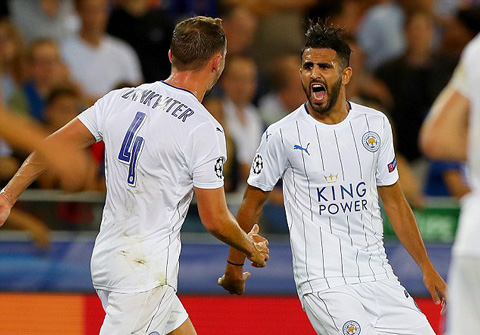 Sự xuất sắc của Mahrez đã giúp Leicester lọt vào vòng loại trực tiếp ngay lần đầu tham dự Champions League