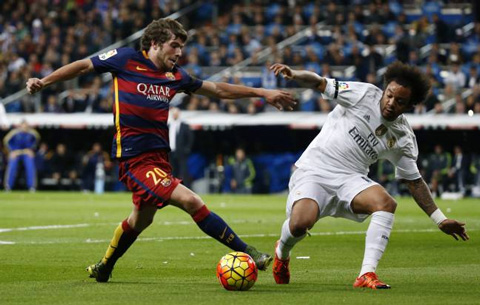 Real và Barca đều sở hữu những hậu vệ biên có khả năng tấn công cực tốt