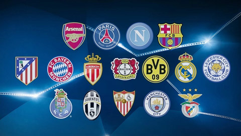 Điểm mặt 16 đội dự vòng knock-out Champions League