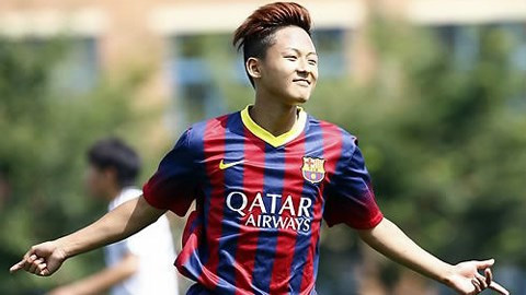'Messi Hàn' lập hat-trick trong màu áo đội trẻ Barca