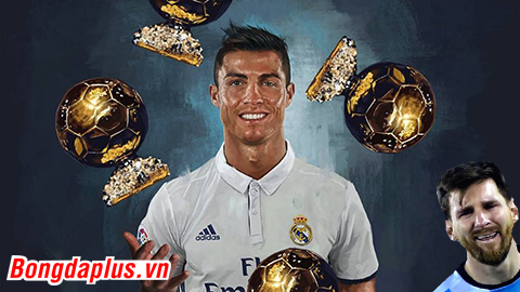 Ảnh chế: Ronaldo ẵm Quả Bóng Vàng, Messi sưng mặt