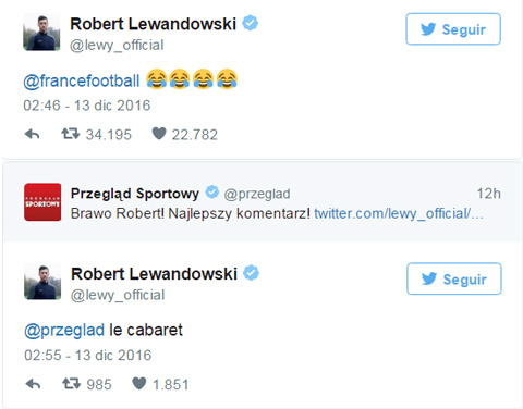 Bình luận gây xôn xao của Lewandowski trên mạng xã hội