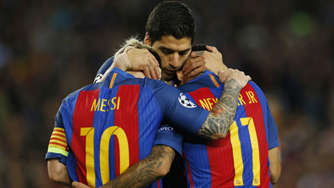 Suarez cùng Messi và Neymar tạo nên hàng công