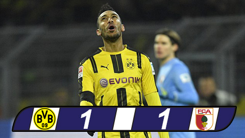Dortmund bị Augsburg cầm hòa thất vọng trên sân nhà