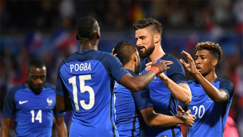 Pháp được xem là đội tiến bộ nhất năm 2016