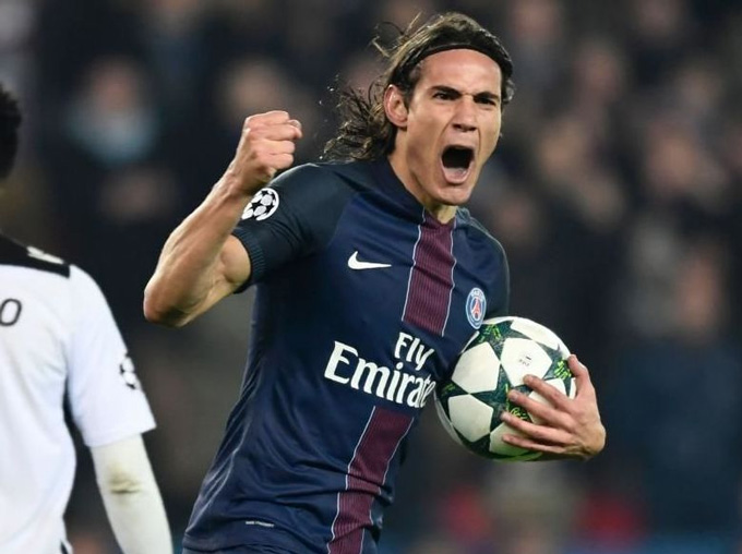 Edinson Cavani (PSG): 34 bàn sau 43 trận