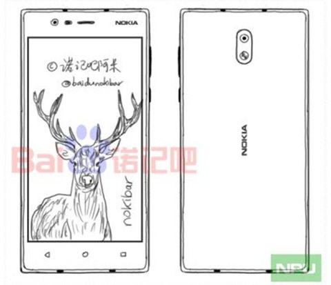 Bản phác họa được cho là của mẫu smartphone giá rẻ Nokia E1