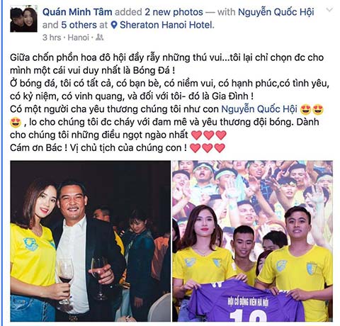 CĐV Hà Nội FC nói về chủ tịch đội bóng Nguyễn Quốc Hội