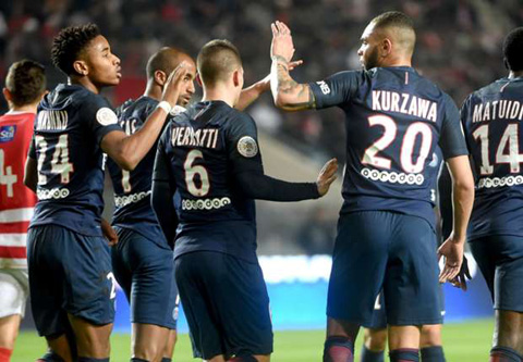 PSG hủy diệt Bastia để giành quyền vào vòng 1/16 cúp quốc gia Pháp