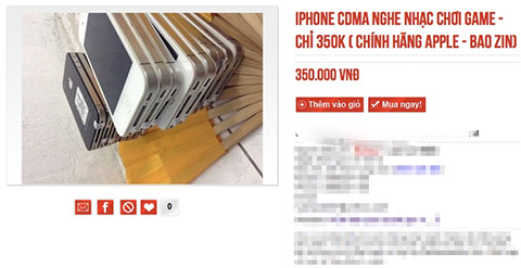 Có nơi còn niêm yết giá 350 ngàn đồng cho chiếc iPhone 4 CDMA cũ
