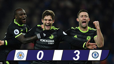 Chelsea dễ dàng khuất phục Leicester trong ngày vắng Costa