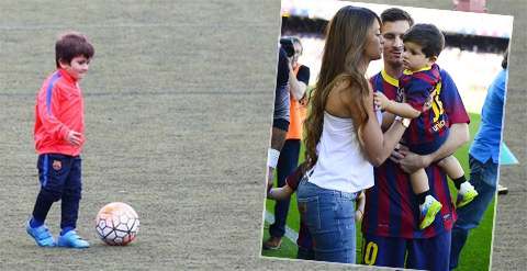 Thiago Messi lần đầu lộ ảnh tập vào cuối tháng 10 năm ngoái
