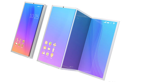 Smartphone gập có 3 màn hình ở dạng concept