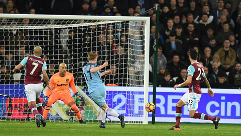 De Bruyne ghi bàn mở tỷ số cho Man City