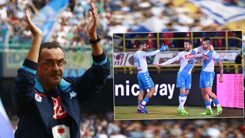 Napoli hủy diệt Bologna 7-1: “Súng máy” của Sarri