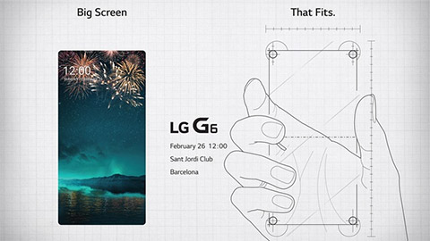 LG G6 với màn hình không viền sẽ ra mắt vào 26/2