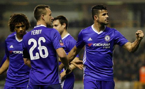 Costa ghi bàn là tin tốt cho Conte và CĐV Chelsea