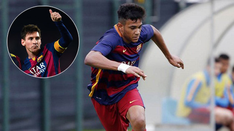 Sao trẻ Barca lập siêu phẩm solo như Messi