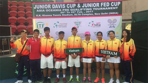 Tuyển trẻ Việt Nam vào bán kết Junior Davis Cup