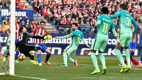 Messi đã sút tung lưới Atletico tới 27 lần trên mọi đấu trường