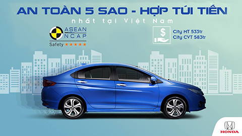 Honda City giành giải thưởng: “Xe an toàn 5 sao hợp túi tiền nhất tại Việt Nam”