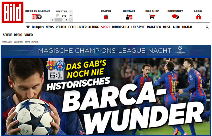 Bild: Vô tiền khoác hậu, Barca vĩ đại