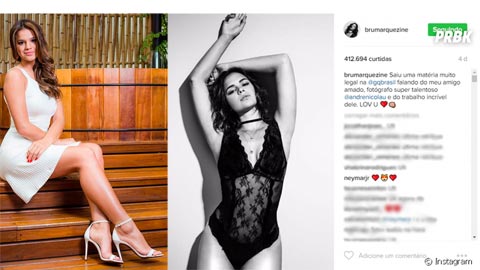 Nữ diễn viên Bruna đang gặp phiền toái với Neymar vì mạng xã hội
