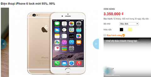 iPhone 6 khóa mạng giá hơn 3 triệu xuất hiện tại thị trường Việt Nam