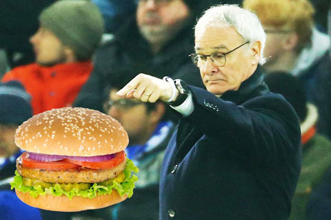 Ranieri mất ghế không lâu  sau khi cấm burger gà