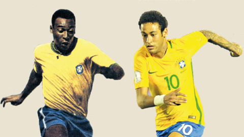 Neymar săn thành tích ghi bàn của Pele