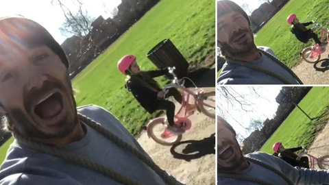 Thế giới sao 28/3: Beckham dạy thành công con gái đi xe đạp