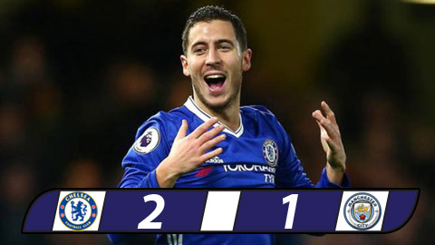 Hazard lập cú đúp, Chelsea đả bại Man City