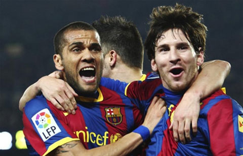 Messi thăng hoa một phần nhờ sự hỗ trợ từ Alves