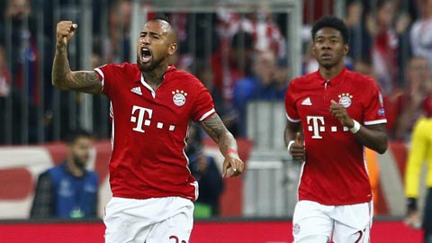 Vidal là người ghi bàn mở tỷ số nhưng cũng là người phung phí những cơ hội quý nhất khiến Bayern không thể gỡ hòa