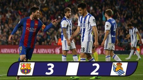 Barcelona 3-2 Sociedad: Messi còn phép, Barca còn thắng
