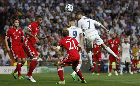 Ronaldo đã ghi 5 bàn vào lưới Bayern chỉ trong 2 lượt trận