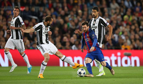 Messi bị hàng thủ Juventus phong tỏa hoàn toàn