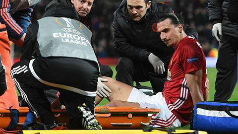 Chấn thương của Ibrahimovic ảnh hưởng nhiều tới sức mạnh của M.U